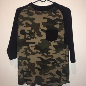 Camo Baseball tee
